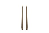 Sisustus - Moods & More LED taper candle - Slim - Dark sand - 23x300 mm - 2 pcs - M50-DS023300