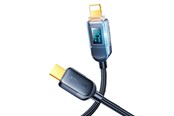 USB kaapelit - Joyroom A4 USB-C / Lightning Cable 20W 1.2m with display - black - 6956116731106