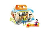 Nuket & tarvikkeet - Hape Wooden Adventure Bus Dollhouse - E3407