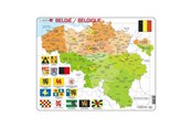 Palapelit - Selecta Play Larsen Jigsaw Puzzle Map Belgium 48 pcs. Lattia - LA-K59-V1