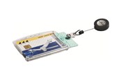 Konferenssi & Esitys - DURABLE ID card hold. ENCLOSED bdg. reel 2 cards - 822419