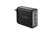 Puhelin - Adapterit & Laturit - SBS 100 Watt GaN charging station - Black - TECHGSTUSB2C100W