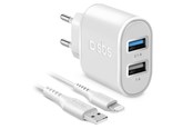 Puhelin - Adapterit & Laturit - SBS 10W Charger - 1m MFI Lightning Cable - White - TEKITTR2ULH2189A