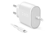 Puhelin - Adapterit & Laturit - SBS 5W Travel Charger for iPhone iPad and iPod - White - TETRLHSTD89