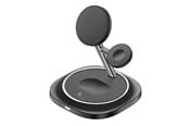 Puhelin - Adapterit & Laturit - Lippa 3-in-1 Wireless Charger Stand 15W Black - LPWCS01