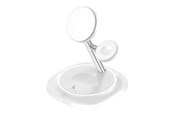 Puhelin - Adapterit & Laturit - Lippa 3-in-1 Wireless Charger Stand 15W White - LPWCS02