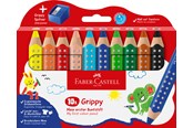 Kirjoitus- ja piirustustarvikkeet - Faber-Castell Colour pencil Grip set 10 with sharpener - 110636