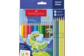 Kirjoitus- ja piirustustarvikkeet - Faber-Castell Col.pencil dino 18+6 cardboard wallet - 111222
