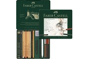 Kirjoitus- ja piirustustarvikkeet - Faber-Castell Set Pitt Monochrome tin of 21 - 112976