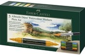 Kirjoitus- ja piirustustarvikkeet - Faber-Castell Watercol. mark. A.Dürer 5ct wallet plein - 160309