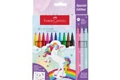 Kirjoitus- ja piirustustarvikkeet - Faber-Castell Felt-tip pen unicorn 10+3 + stickers - 554213