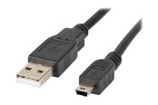 USB kaapelit - Lanberg - USB cable - USB to mini-USB Type B - 1.8 m - CA-USBK-10CC-0018-BK