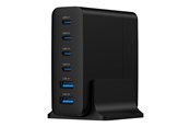 Puhelin - Adapterit & Laturit - Gembird power adapter - 4 x USB-C 2 x 9 pin USB Type A - 75 Watt - TA-UC-2A4C-PD75-01-BK