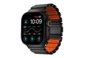 Smartwatch - Lisävarusteet - Nomad Stratos Band - 49mm | Black Titanium | Ultra Orange FKM - NM011116858