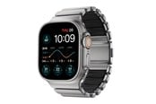 Smartwatch - Lisävarusteet - Nomad Stratos Band - 49mm | Natural Titanium | Black FKM - NM014421858