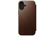 Puhelin - Kannet ja kotelot - Nomad Modern Leather Folio - iPhone 16 Plus | Brown |  Leather - NM01681885