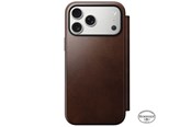 Puhelin - Kannet ja kotelot - Nomad Modern Leather Folio rustic brown (Horween) - iPhone 17 Pro Max - NM014100858