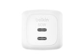 Puhelin - Adapterit & Laturit - Belkin BoostCharge 50W Dual USB-C PD Wall Charger with PPS WHT - WCH019KQWH