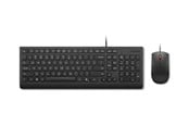 Näppäimistöt - Lenovo Essential Wired Combo - keyboard and mouse set - QWERTY - US with Euro symbol - black Input Device - Näppäimistö ja Hiirisetti - Englanti - Musta - 4X31R64439