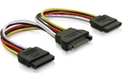 SATA & ATA kaapelit - Deltaco Y-power adapter to 15-pin SATA power for 2x hard drives - SATA-15