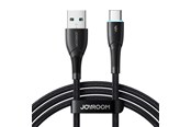 USB kaapelit - Joyroom  Starry Series SA32-AC3 3A USB-A / USB-C cable 1m - black - 6956116759742