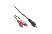 Audiokaapelit - InLine 2 x RCA male - 3.5 mm male cable 50 cm - AVK118-050