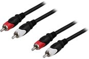 Kaapelihyllyt, Kaapelisukat & Kaapelisiteet - Deltaco 2 x RCA male - 2 x RCA male cable 2 m - MM-110