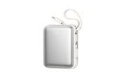 Powerbank - Joyroom JR-PBF27 10000mAh 22.5W Powerbank with Built-in USB-C and Lightning Cables - White Powerbank - Valkoinen - 10000 mAh - JR-PBF27_W