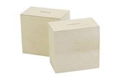Askartelu- ja taidetarvikkeet - Creativ Company - Wooden money box 10x10x6cm 10 pcs. - 669041