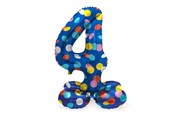 Lelut - Folat BV - Standing Foil Balloon Colorful Dots Number 4 - 72cm - 63974
