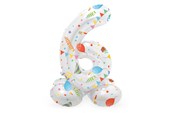Lelut - Folat BV - Standing Foil Balloon Joyful Party Number 6 -72cm - 63966