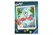 Luovat leikit - Ravensburger CreArt Paint by Numbers - Flamingo Love - 289912