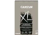 Askartelu- ja taidetarvikkeet - Canson XL Sand Grain A3 160G Grey Spiral 40 SH - 17-400110396