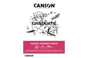 Askartelu- ja taidetarvikkeet - Canson Graduate Manga Marker Layout Pad A3 70G 50 SH - 17-31250P025