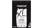 Askartelu- ja taidetarvikkeet - Canson XL Dessin Noir DS A4 150G Spiral 40 SH - 17-400039086