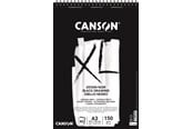 Askartelu- ja taidetarvikkeet - Canson XL Dessin Noir DS A3 150G Spiral 40 SH - 17-400039087