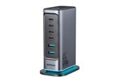USB hub - Joyroom R-TCM02 Multiport GaN Charger 65W EU 4x USB-C 2x USB-A - Dark Gray USB hub - 6 satamat - USB 2.0 - Harmaa - JR-TCM02