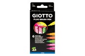 Kirjoitus- ja piirustustarvikkeet - Giotto Turbo Soft Brush Fluo Colours 6 pcs BL - 11-427200