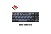 Näppäimistöt - Keychron K1 Pro QMK/VIA Wireless RGB Hot Swap Low Profile Red - Pelinäppäimistö - ilman numpadia - Pohjoismainen - Musta - K1P-H1P-BO