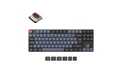 Näppäimistöt - Keychron K1 Pro QMK/VIA Wireless RGB Hot Swap Low Profile Brown - Pelinäppäimistö - ilman numpadia - Pohjoismainen - Musta - K1P-H3P-BO