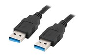 USB kaapelit - Lanberg - USB cable - USB Type A to USB Type A - 1.8 m - CA-USBA-30CU-0018-BK