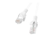 Verkkokaapelit - Lanberg patch cable - 3 m - white RAL 9010 - Valkoinen - 3m - PCU5-10CC-0300-W