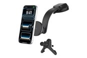 Puhelin - Adapterit & Laturit - Belkin BoostCharge car wireless charging holder - magnetic with air vent and dash mount + car power adapter - 15 Watt - WIC012HQBK