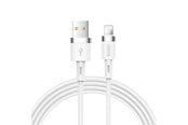 USB kaapelit - Joyroom Liquid Silicone Data Cable N2 USB-A / Lightning 2.4A 1.2m - White - S-1224N2 Lightning White