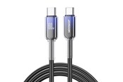 USB kaapelit - Joyroom S-A42 Crystal-Clear Series 60W USB-C - USB-C cable 1.2m - black - S-A42_CC_B