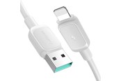 USB kaapelit - Joyroom Multi-Color Series A14 Lightning / USB-A 2.4A 1.2 m cable - white - S-AL012A141W