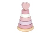 Vauva- ja taaperolelut - Small Foot - Wooden Stacking Tower Pink - 7 pcs. - 12711