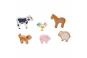 Vauva- ja taaperolelut - Goki Wooden Farm Animals 6pcs. - 58320