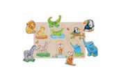 Vauva- ja taaperolelut - Goki Wooden Background Knob Puzzle Mother and Baby 6 pcs. - 57310