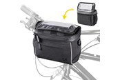 Pyörätarvikkeet - Wozinsky Handlebar Bag Bike Shoulder Bag Black (WBHBB-01) - 5907769307539